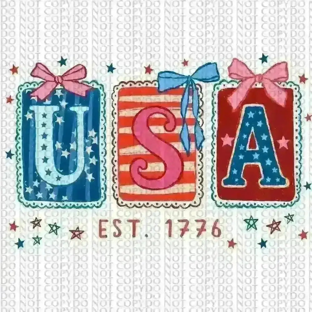4th of July USA DTF TRANSFER tee and shirts transfers