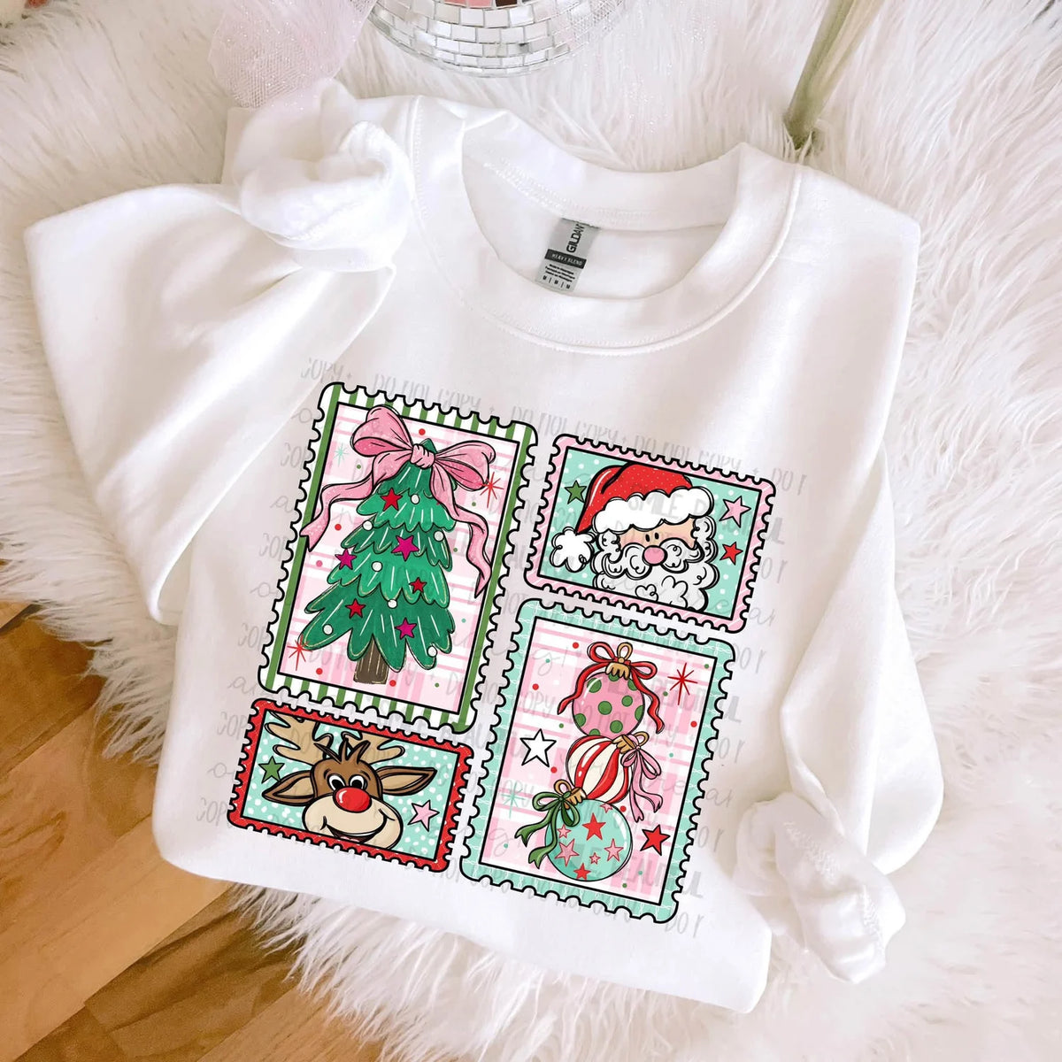 Christmas Postage Stamps DTF TRANSFER