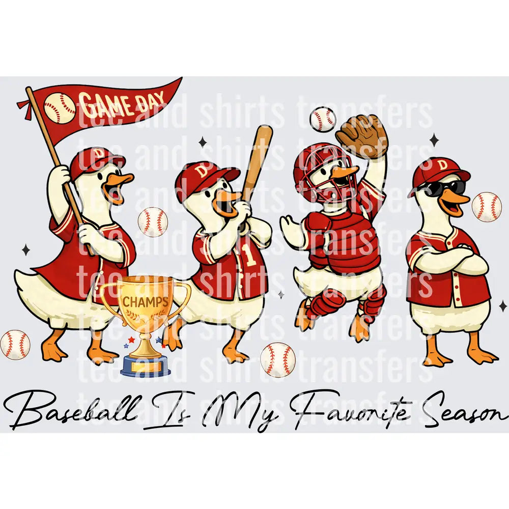 Baseball Duck Team Game Day DTF TRANSFER