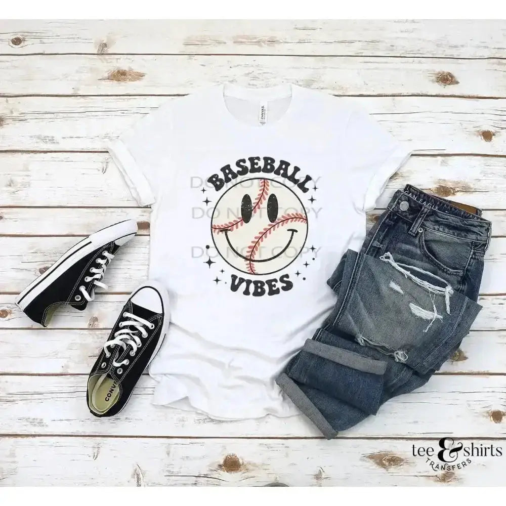 Baseball Vibes DTF Transfer tee and shirts transfers