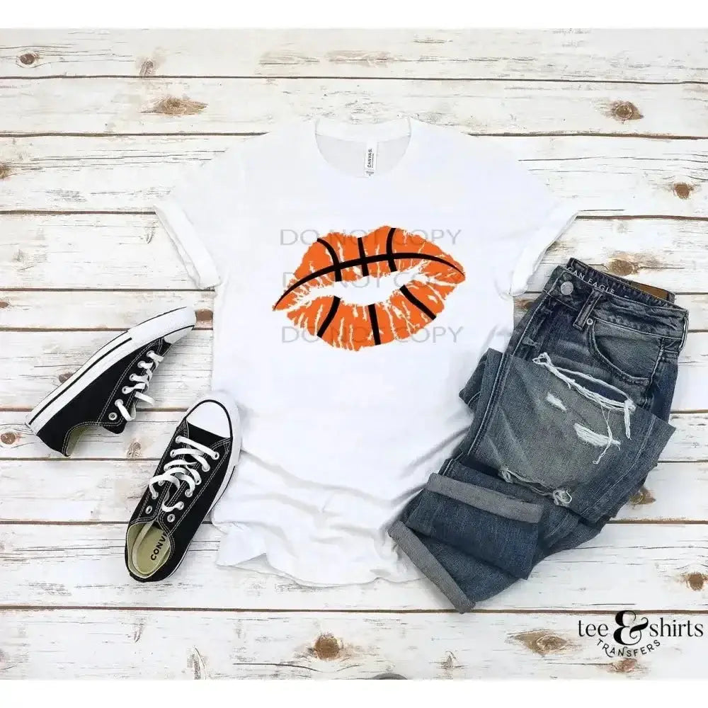 Basketball Lips DTF Transfer tee and shirts transfers