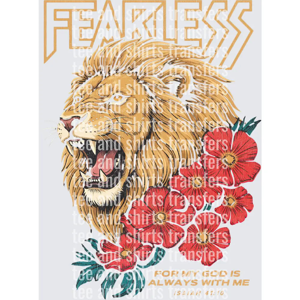 fearless lion DTF TRANSFER