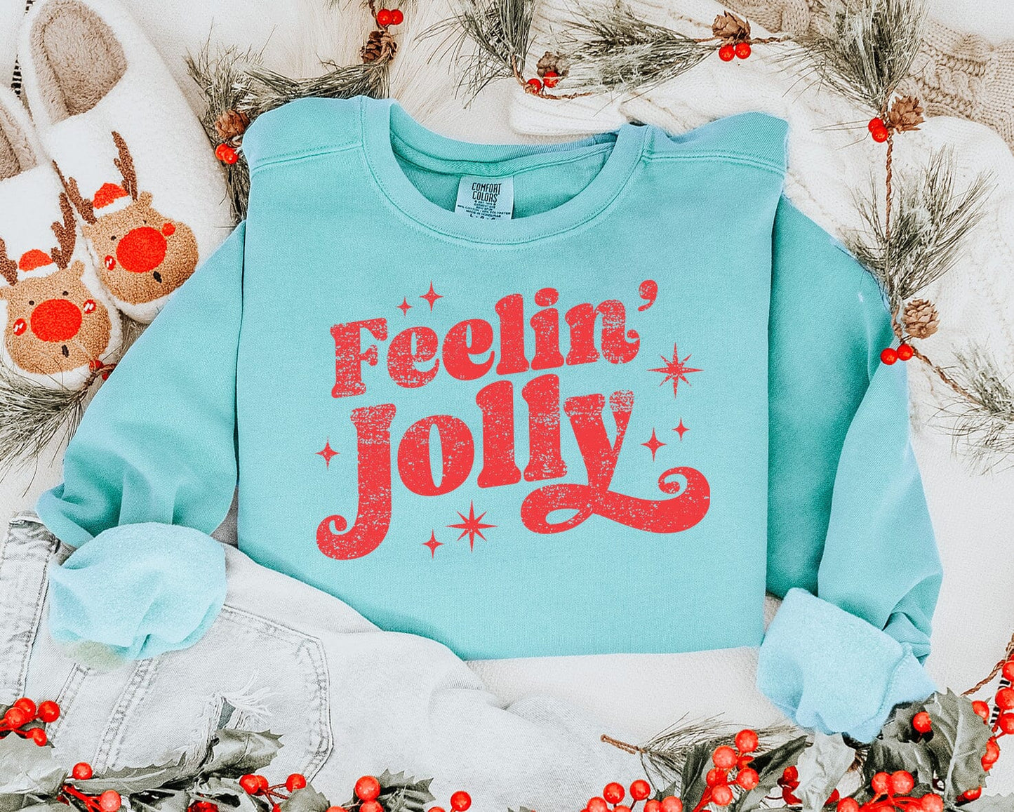 Feelin' Jolly DTF TRANSFER tee and shirts transfers