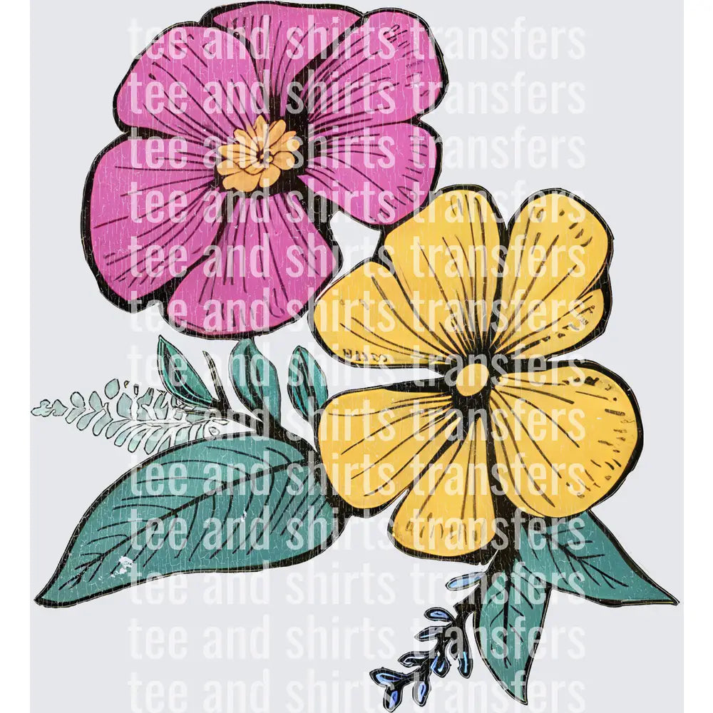 for I know flower pocket DTF TRANSFER