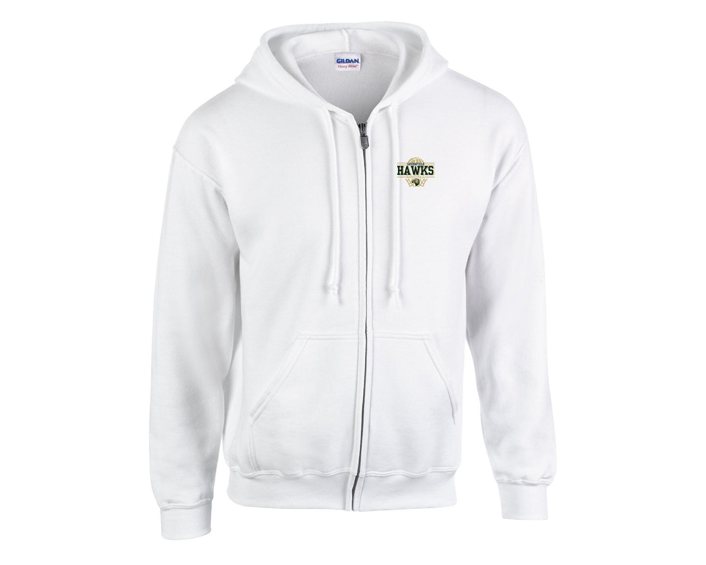Gildan 50/50 Full-Zip Hooded Sweatshirt -UNISEX- G186 tee and shirts transfers