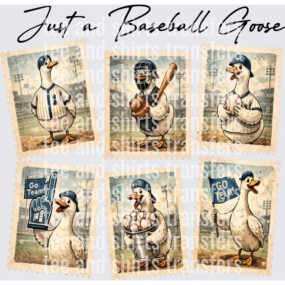 Just a Baseball Goose DTF TRANSFER