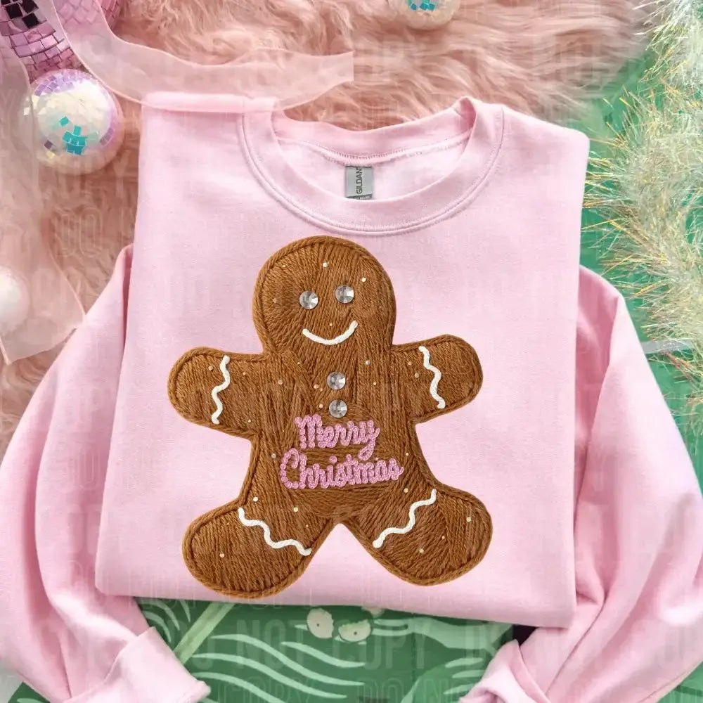 Merry Christmas Gingerbread DTF TRANSFER tee and shirts transfers