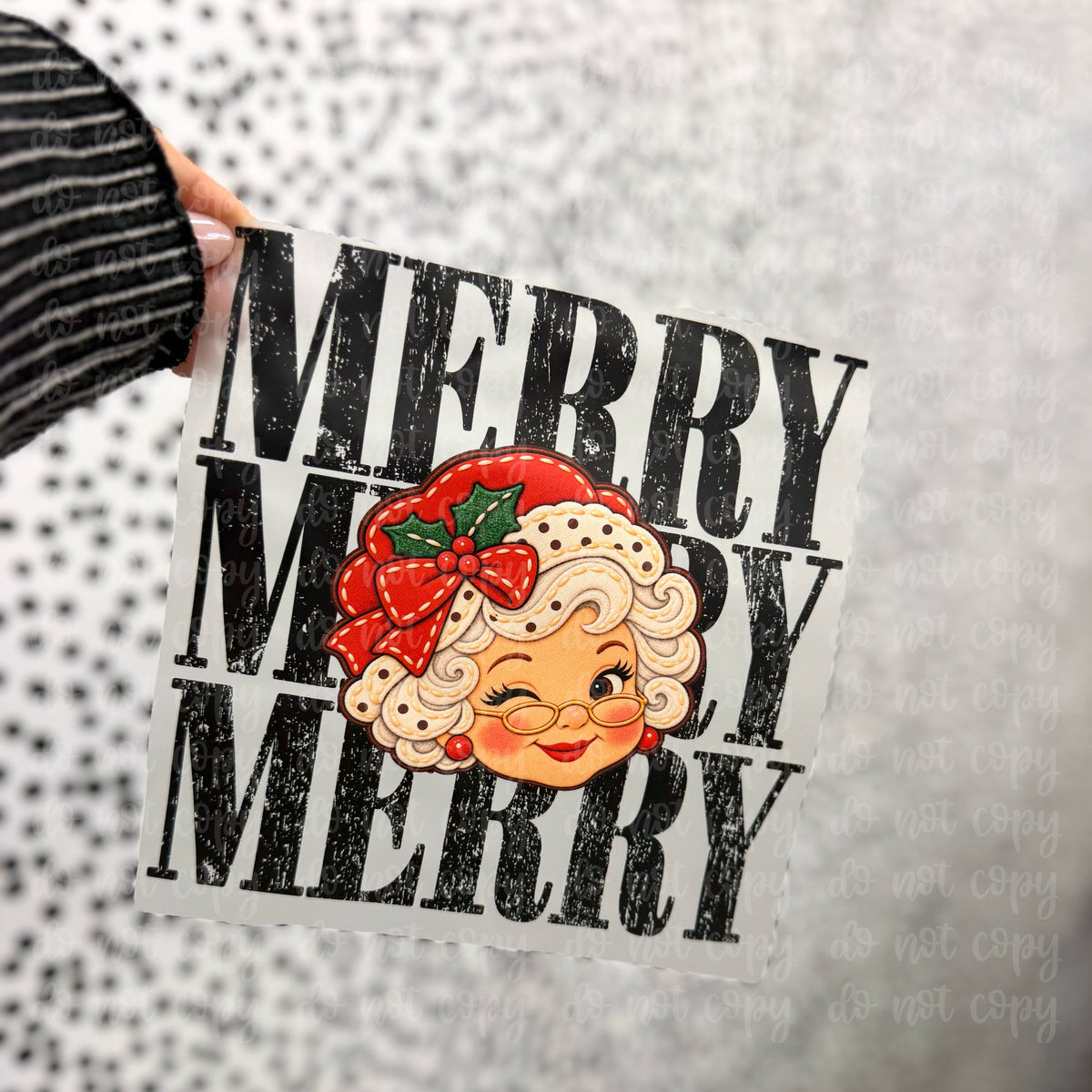 Merry Merry Merry Mrs. Claus DTF TRANSFER