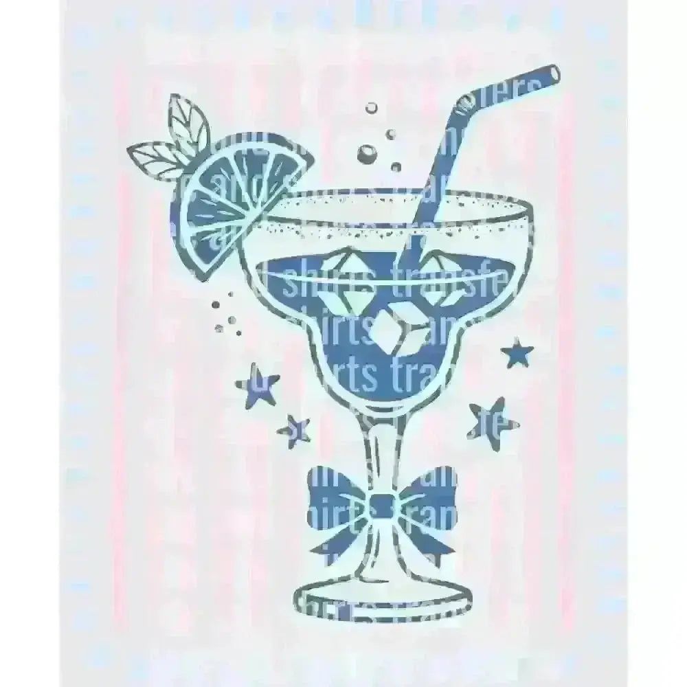 Preppy Margarita Glass DTF TRANSFER DTF TRANSFER tee and shirts transfers