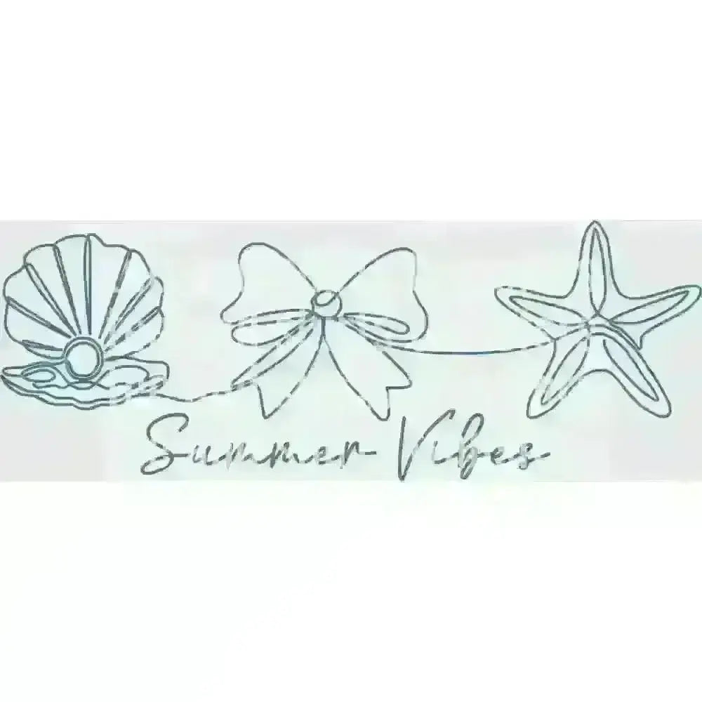 Summer Vibes Line Art DTF TRANSFER DTF TRANSFER tee and shirts transfers