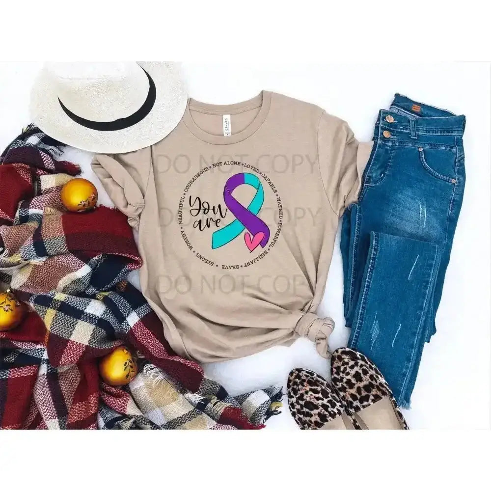 You Are Suicide Awareness Ribbon tee and shirts transfers