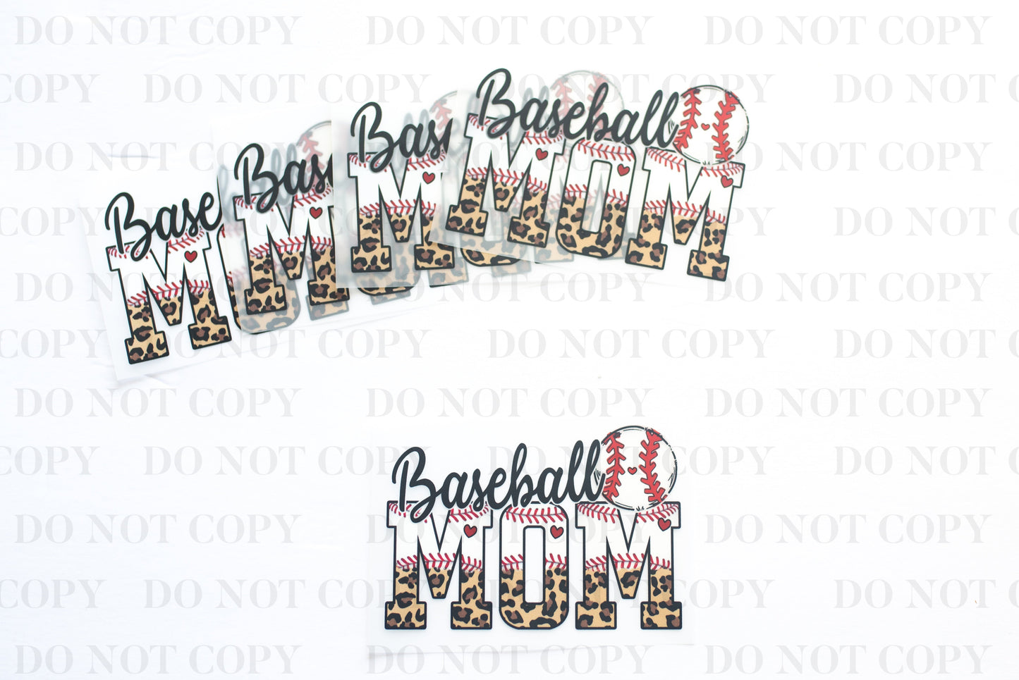 Baseball Mom DTF Transfer tee and shirts transfers