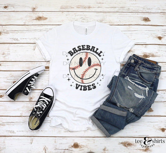 Baseball Vibes DTF Transfer tee and shirts transfers