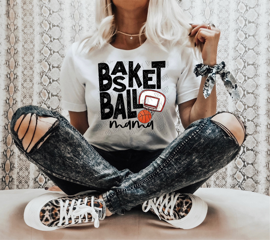 Basketball Mama Basket DTF Transfer tee and shirts transfers