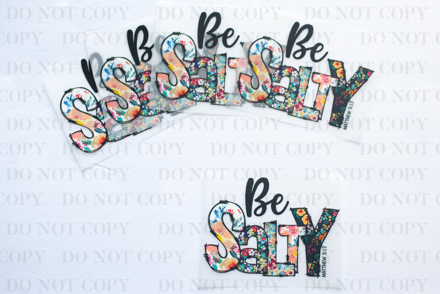 Be Salty DTF Transfer tee and shirts transfers