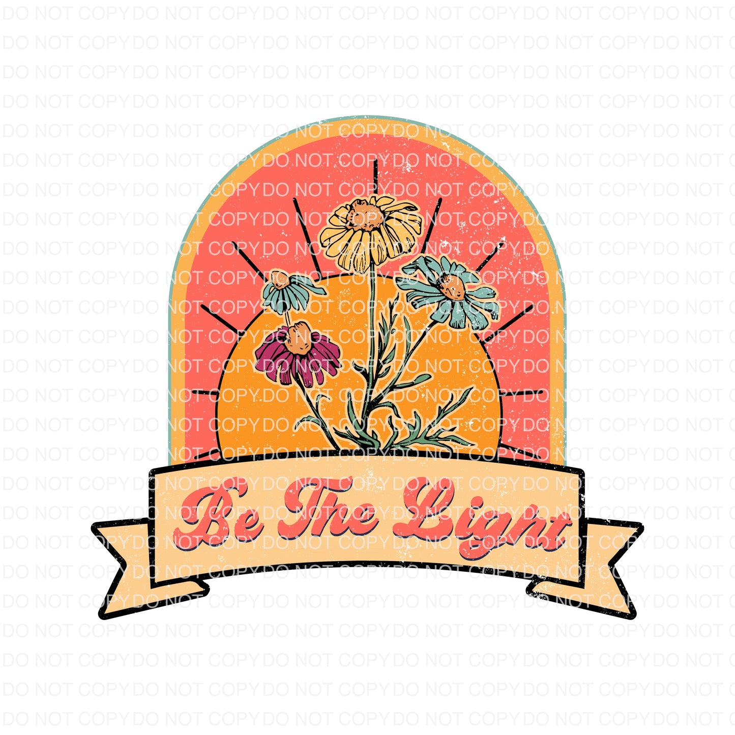 Be the Light DTF Transfer tee and shirts transfers