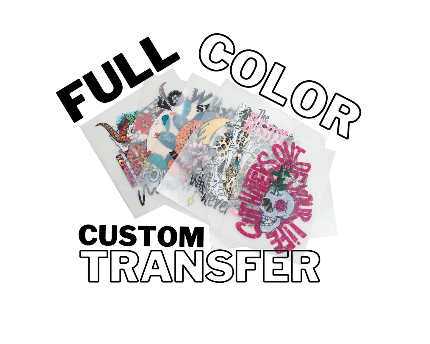 FULL COLOR- Custom DTF Transfer tee and shirts