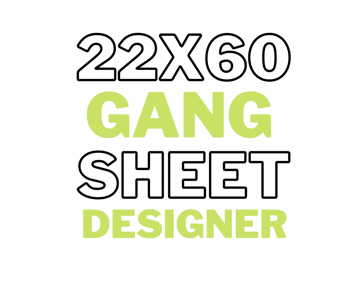 GANG SHEET 22x60 Printing tee and shirts