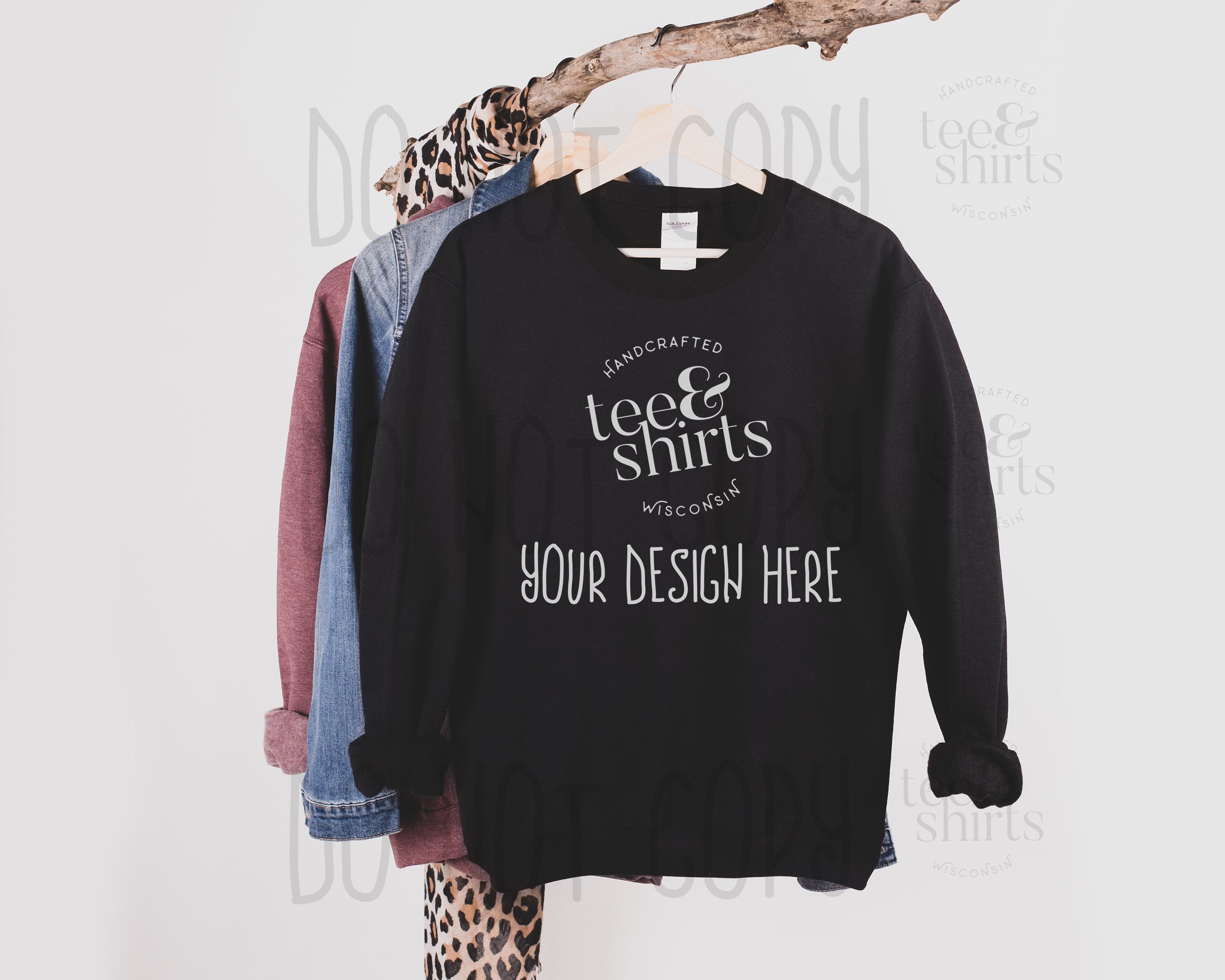 Gildan G180 Hoodie mockup Black Hanging Sweatshirt Shirt mock up