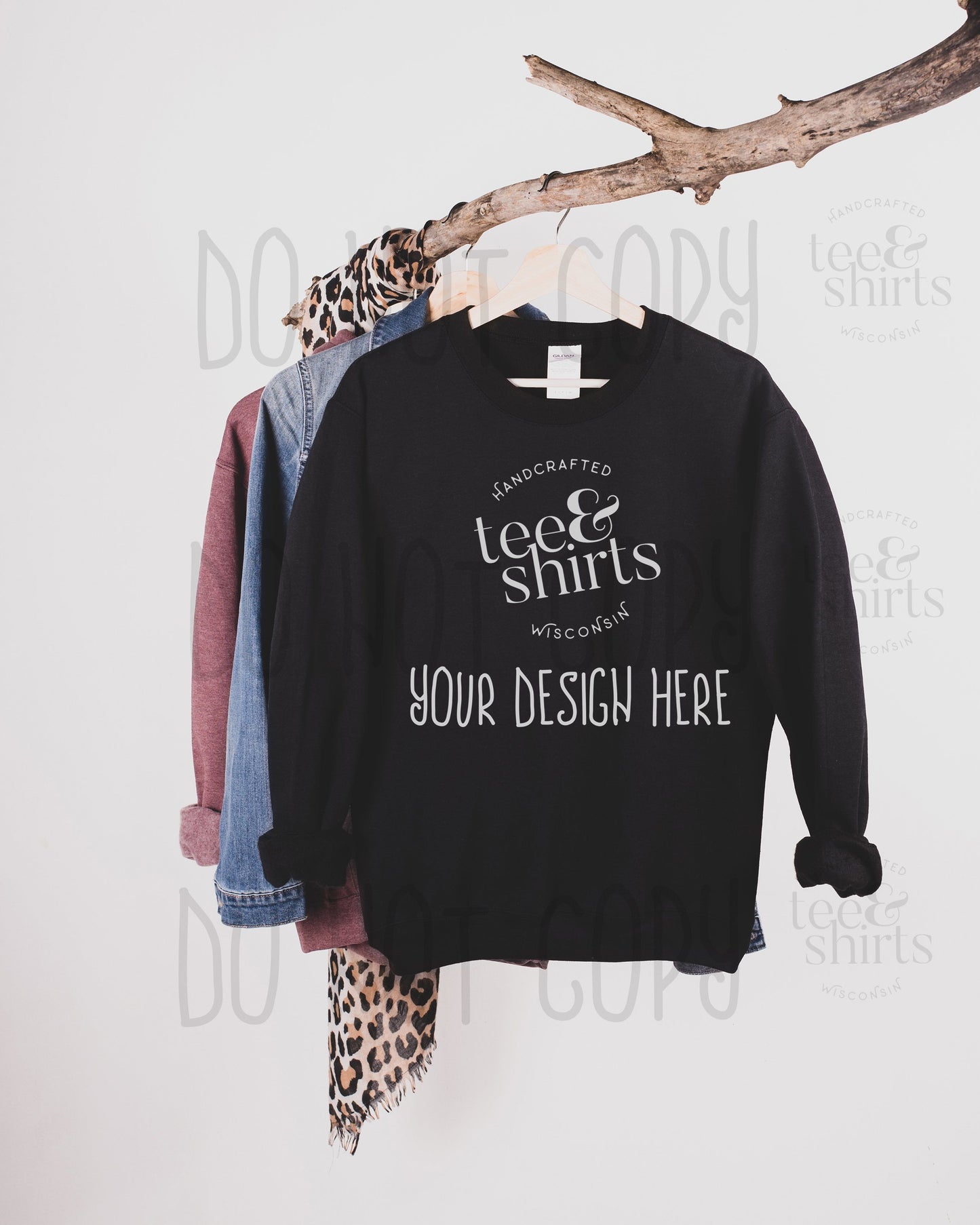 Gildan G180 Hoodie mockup Black Hanging Sweatshirt Shirt mock up teeANDshirts