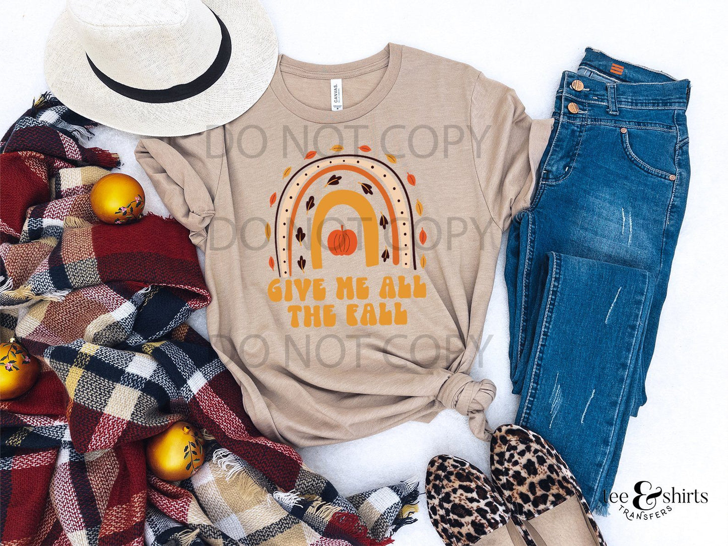 Give Me All The Fall tee and shirts transfers