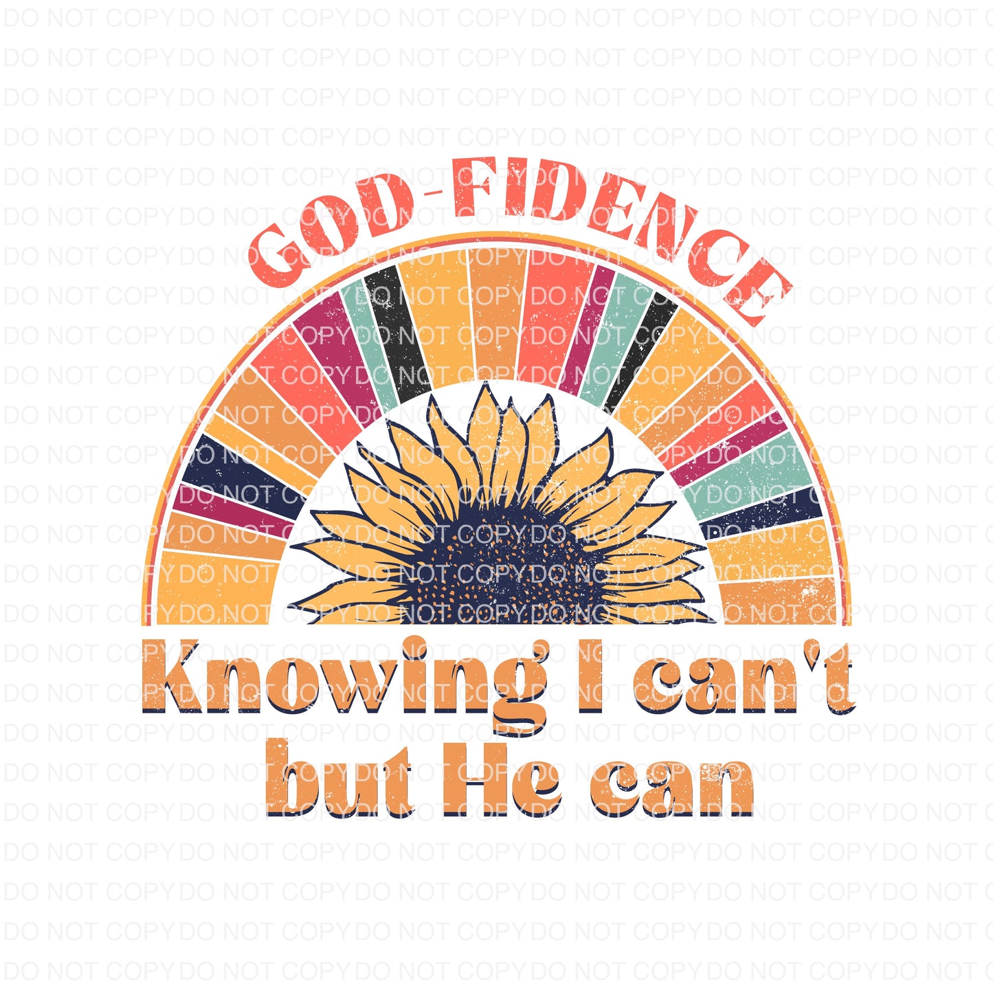 God-Fidence DTF Transfer tee and shirts transfers