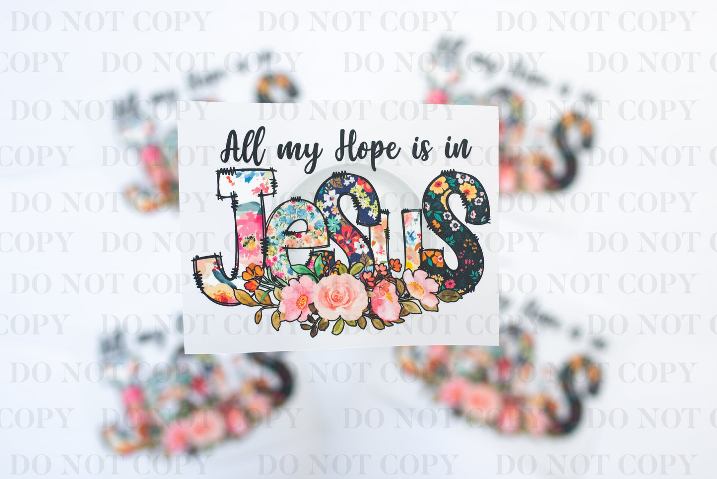 Hope in Jesus DTF Transfer tee and shirts transfers