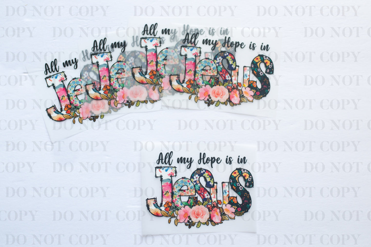 Hope in Jesus DTF Transfer tee and shirts transfers