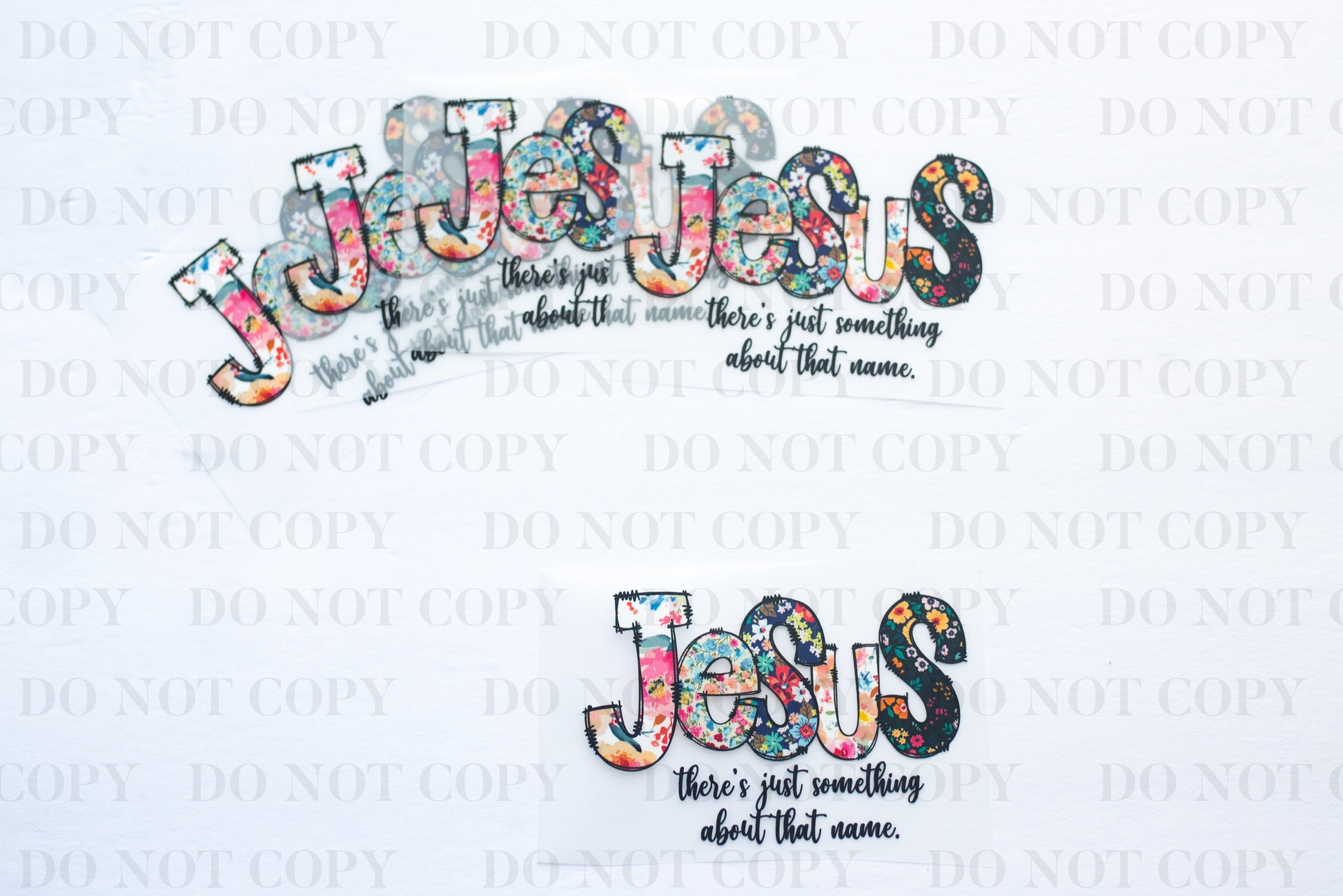 Jesus Name DTF Transfer tee and shirts transfers