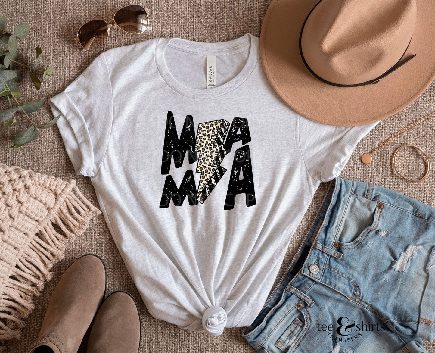 Mama Bolt BLACK DTF Transfer tee and shirts transfers