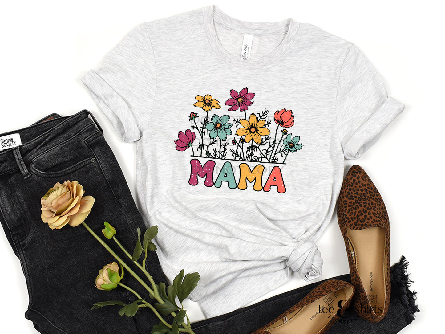 Mama Retro tee and shirts transfers