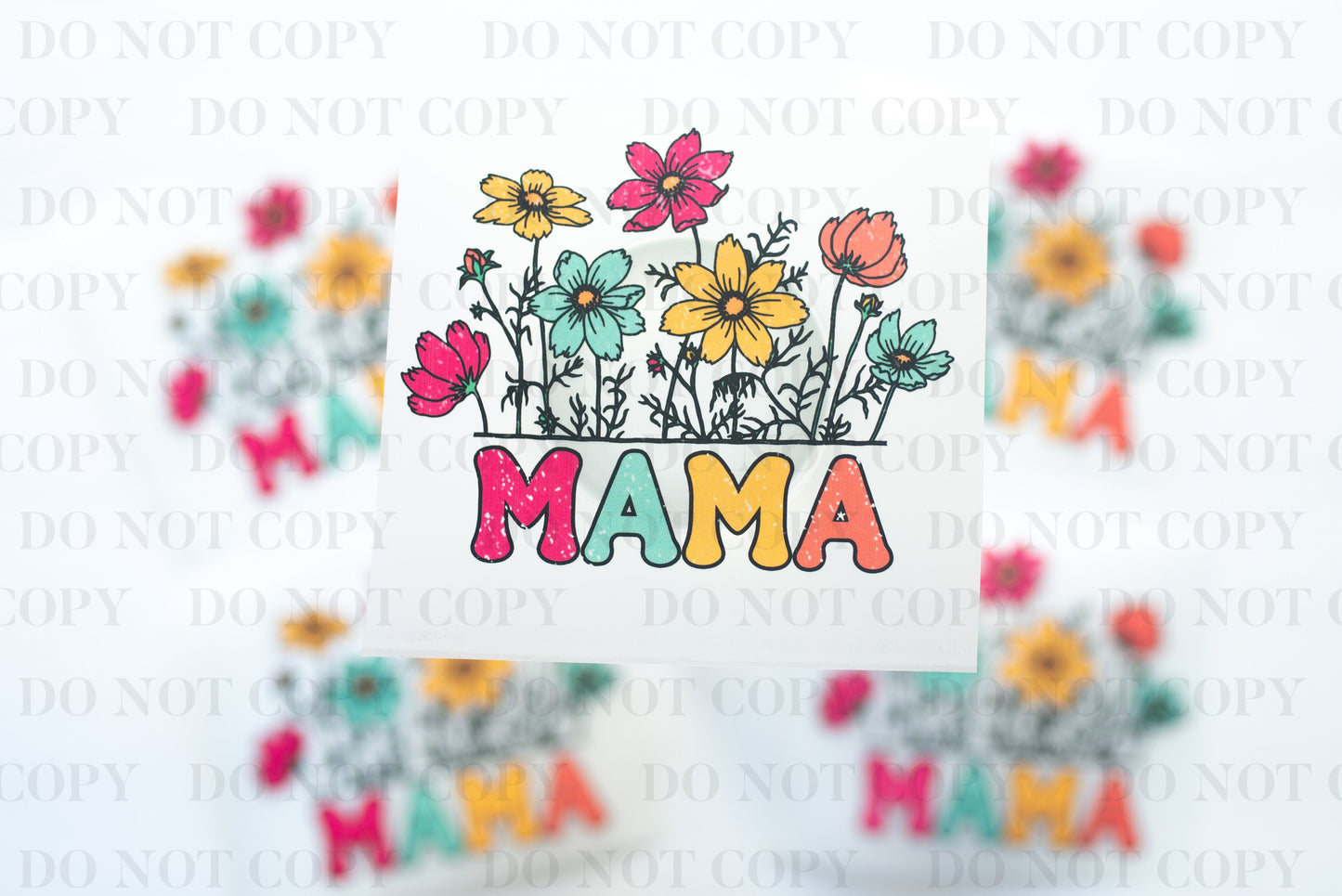 Mama Retro tee and shirts transfers