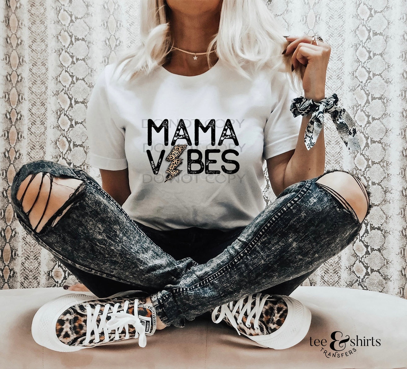 Mama Vibes DTF Transfer tee and shirts transfers