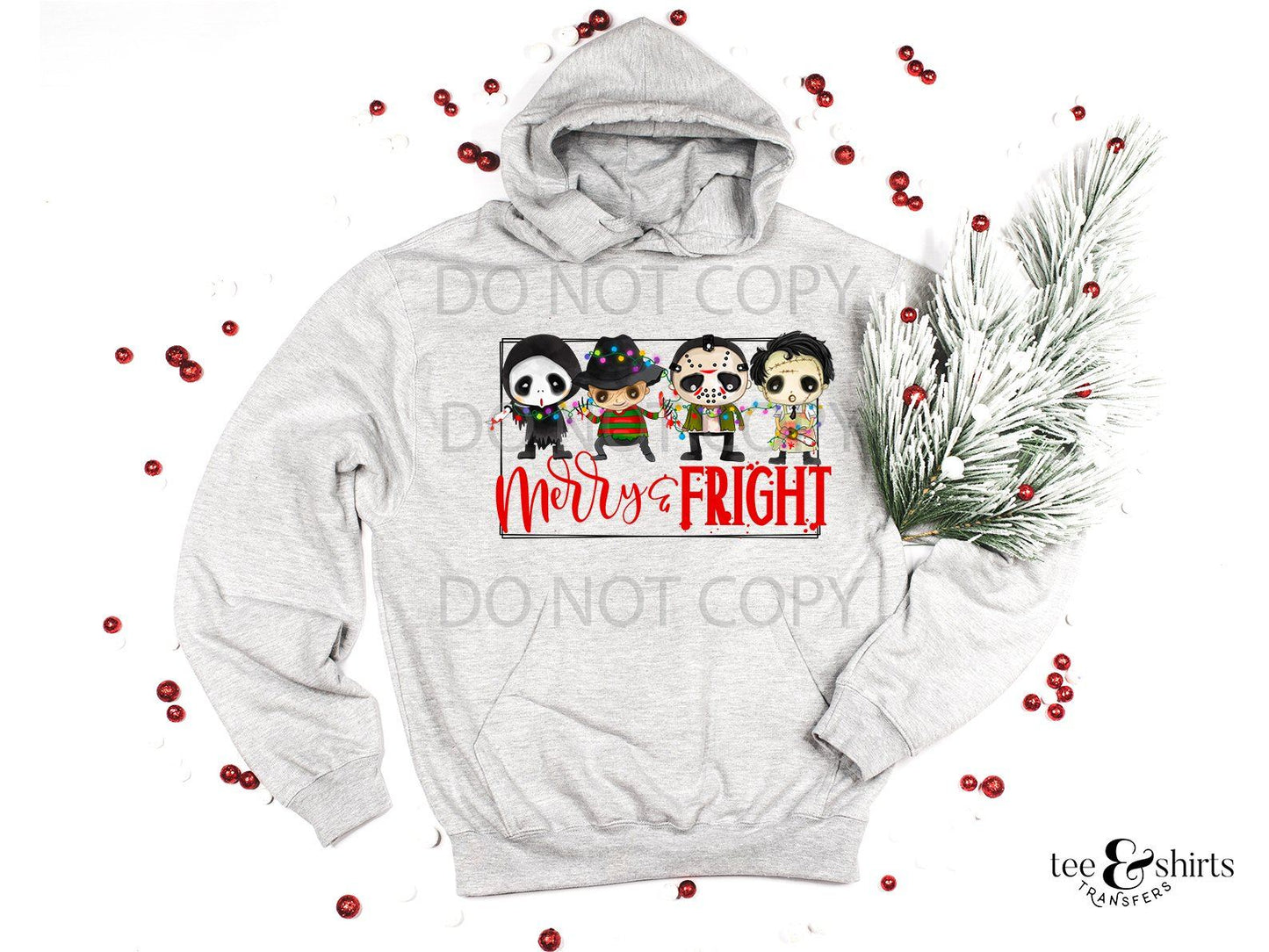 Merry and Freight tee and shirts transfers