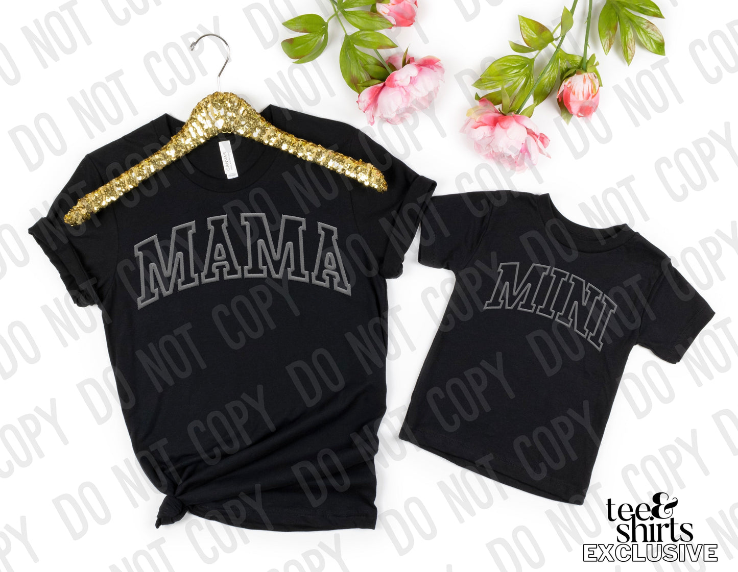 MINI Faux Embroidery DTF Transfer tee and shirts transfers