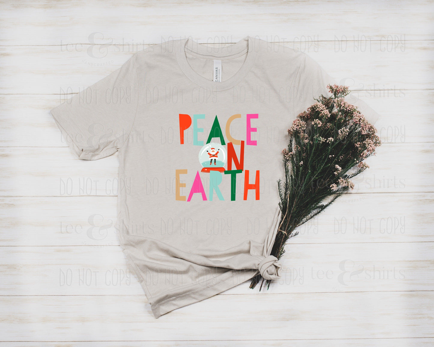 Peace On Earth tee and shirts transfers