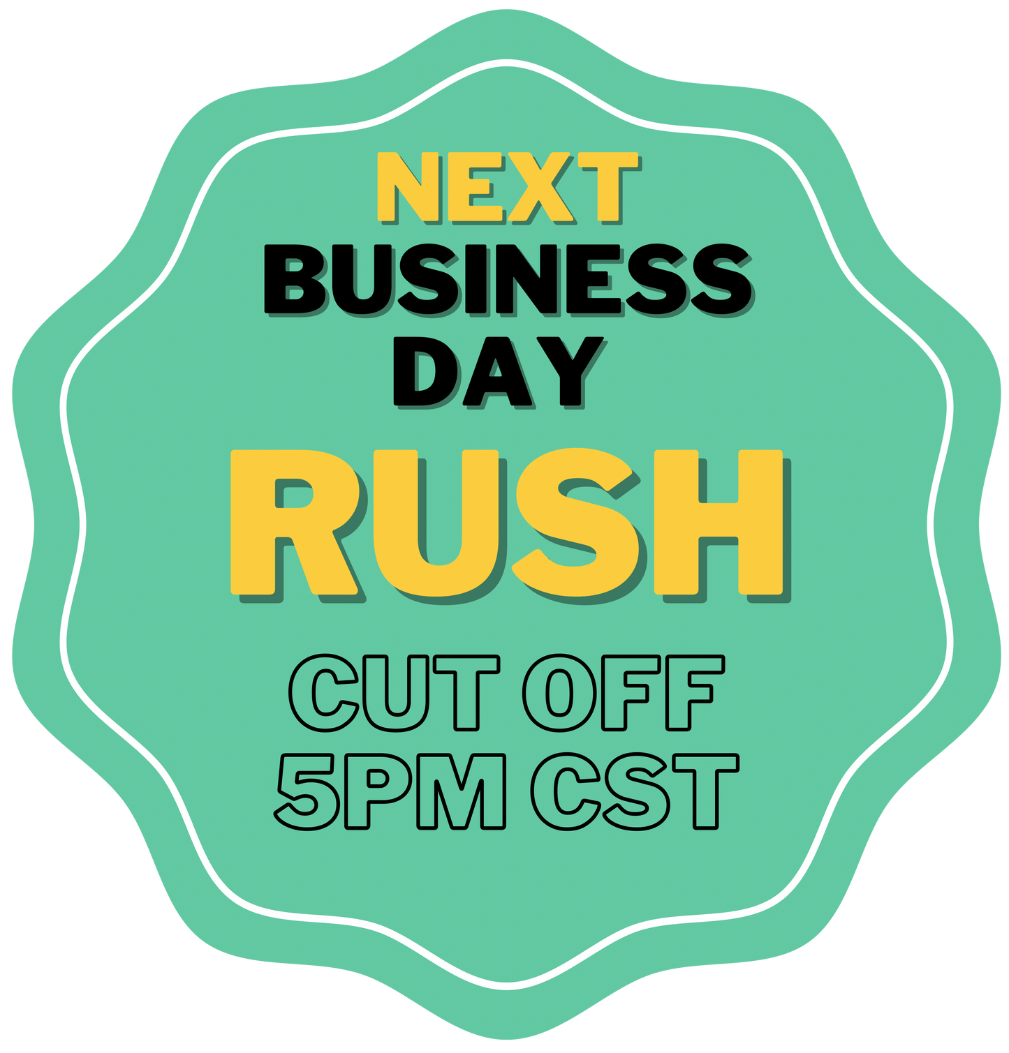 Rush- NEXT BUSINESS DAY tee and shirts transfers