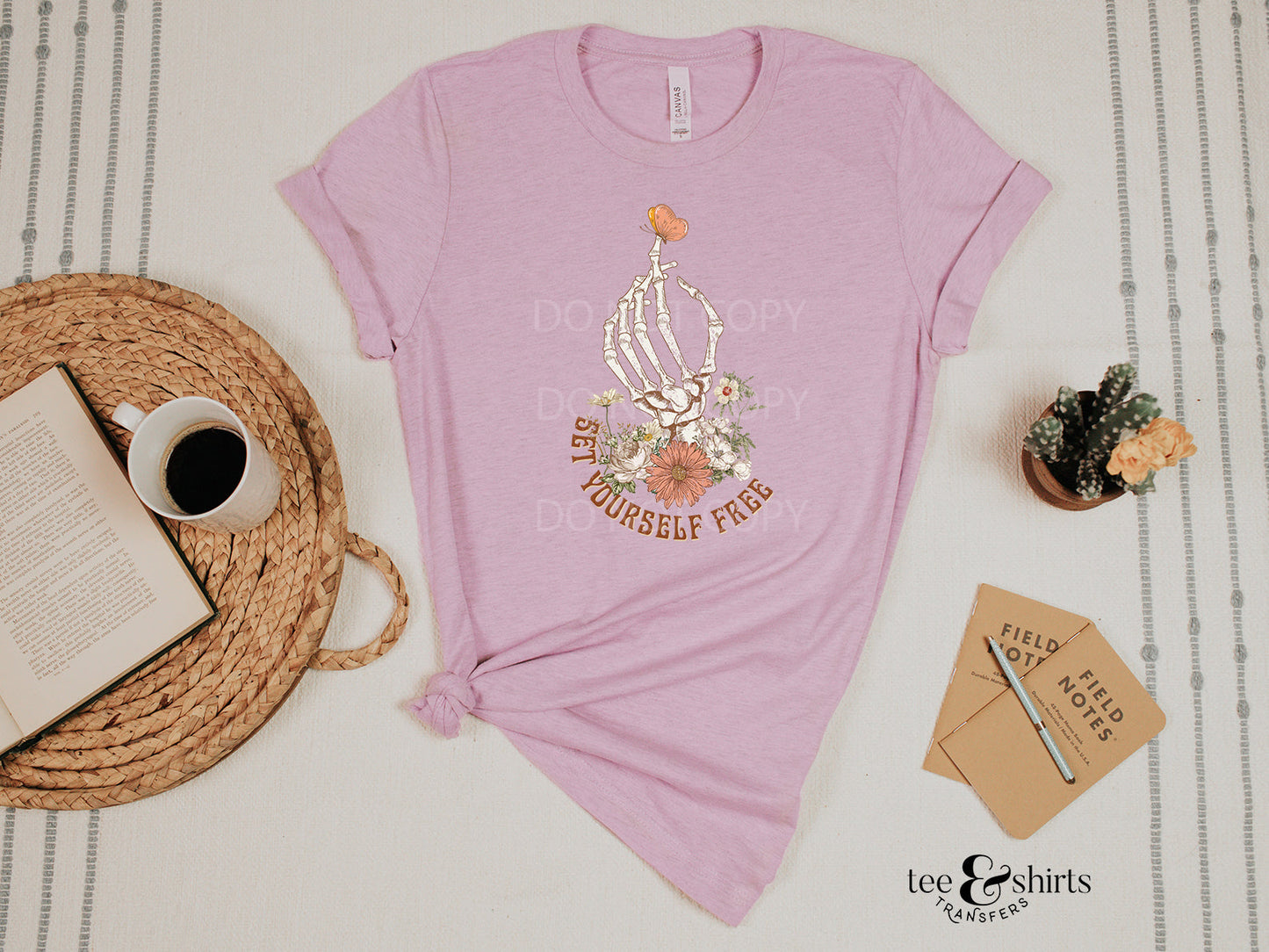 Set yourself free tee and shirts transfers