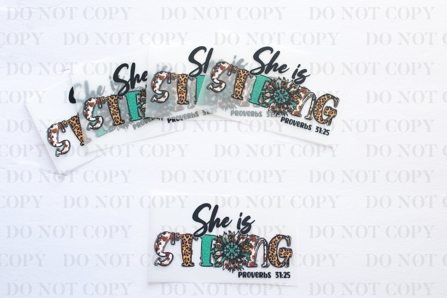 She is Strong DTF Transfer tee and shirts transfers
