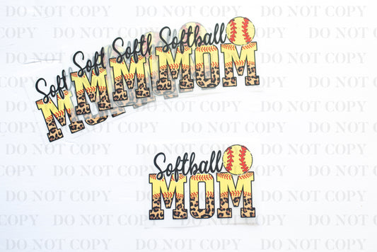 Softball Mom DTF Transfer tee and shirts transfers