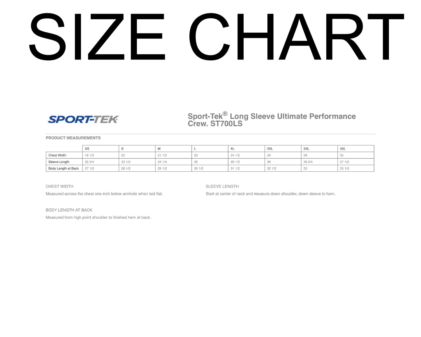 Sport-Tek® Long Sleeve Ultimate Performance Crew tee and shirts transfers