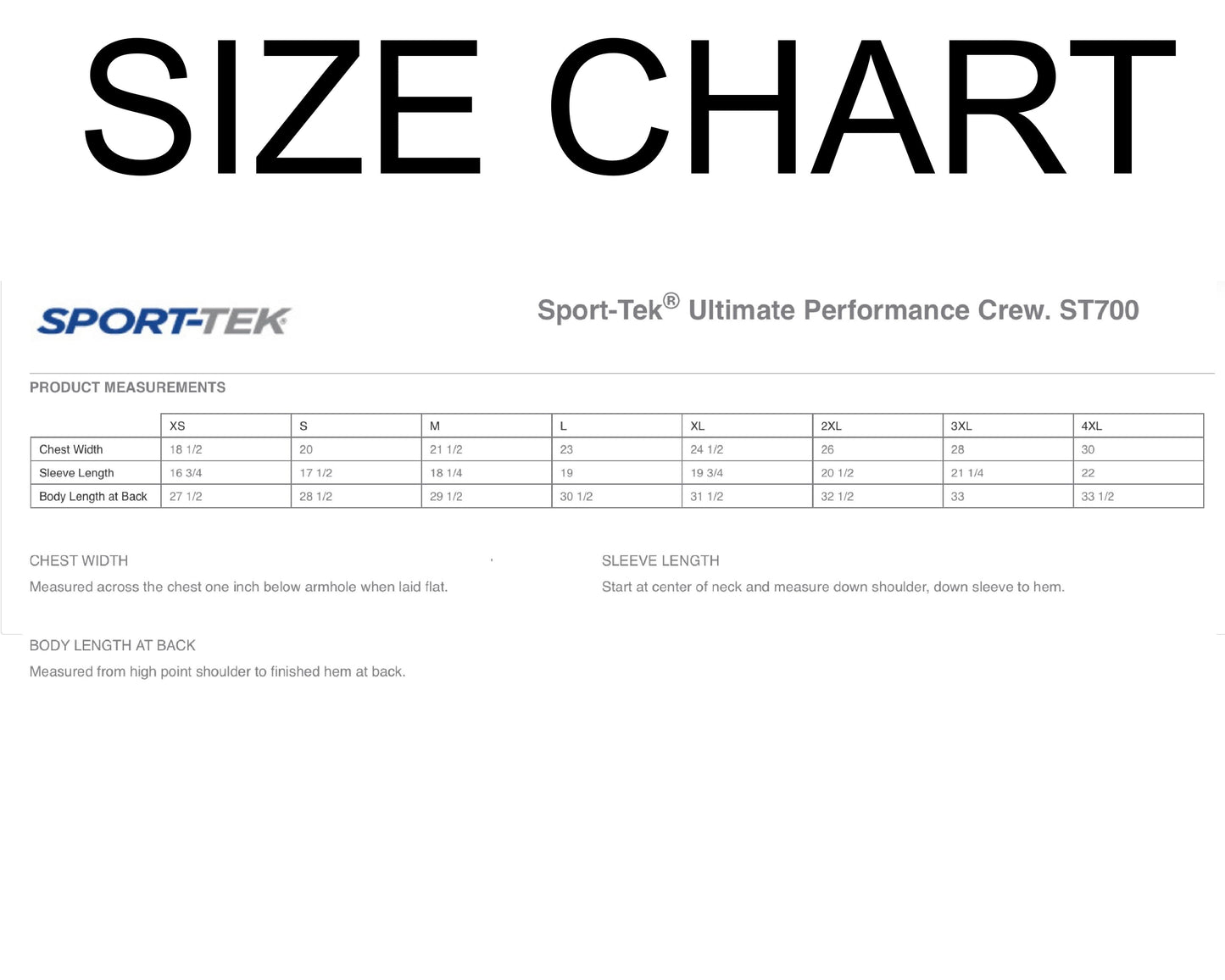Sport-Tek® Ultimate Performance Crew- ST700 tee and shirts transfers