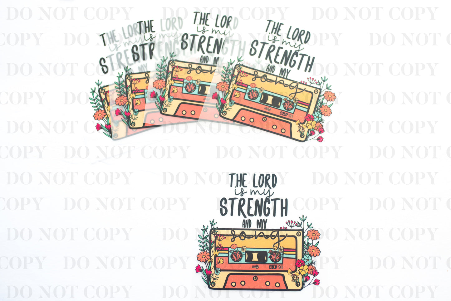 The Lord is my Strength tee and shirts transfers