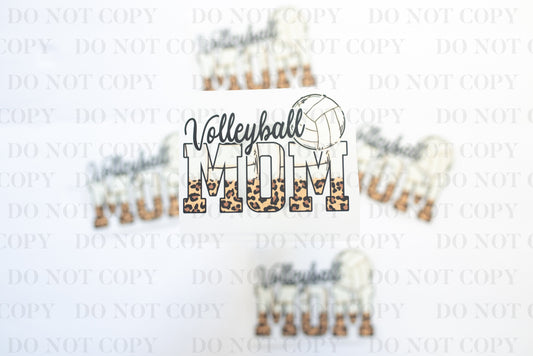 Volleyball Mom DTF Transfer tee and shirts transfers