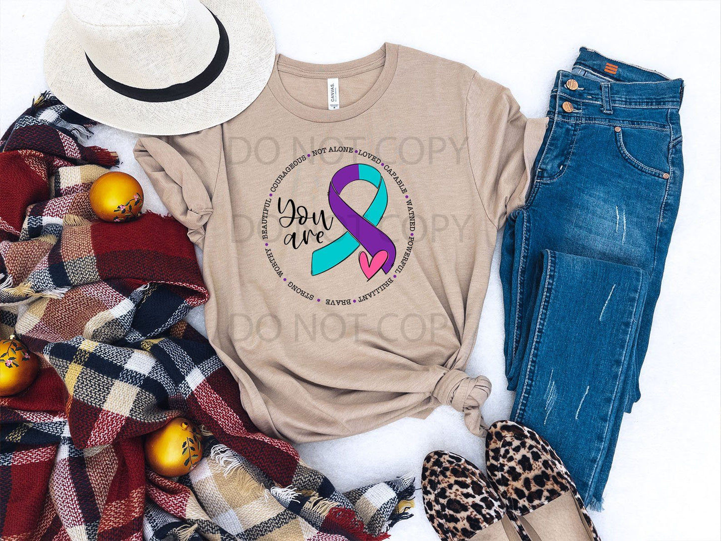 You Are Suicide Awareness Ribbon tee and shirts transfers