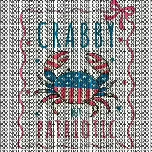 4th of July Crabby DTF TRANSFER tee and shirts transfers 