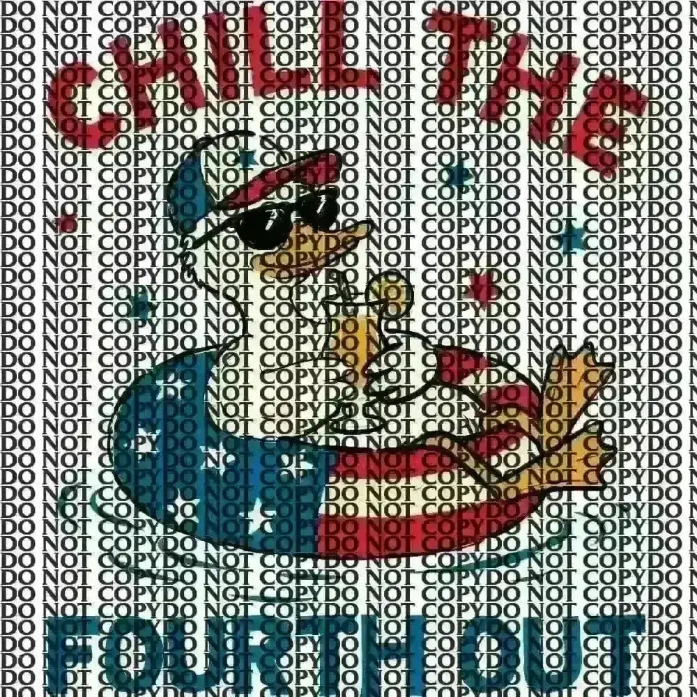 4th of July Duck DTF TRANSFER tee and shirts transfers 