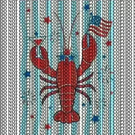 4th of July Lobster DTF TRANSFER tee and shirts transfers 