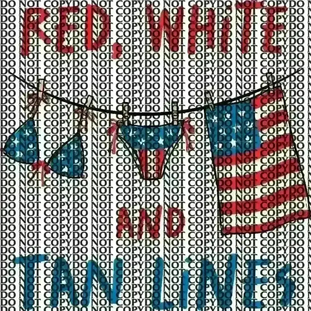 4th of July Tan DTF TRANSFER tee and shirts transfers 