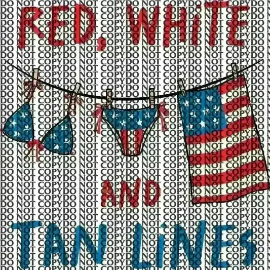4th of July Tan DTF TRANSFER tee and shirts transfers 